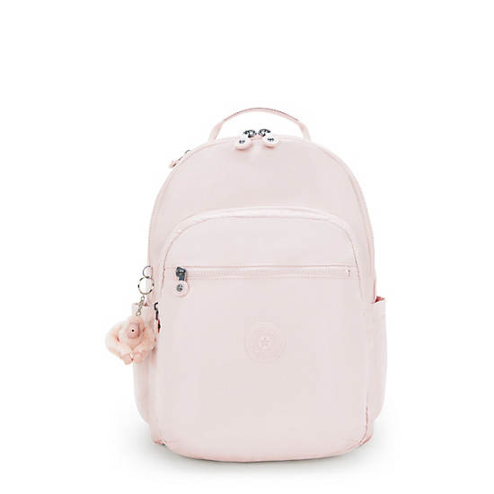 Seoul Large Metallic 15" Laptop Backpack, Pink Shine, large