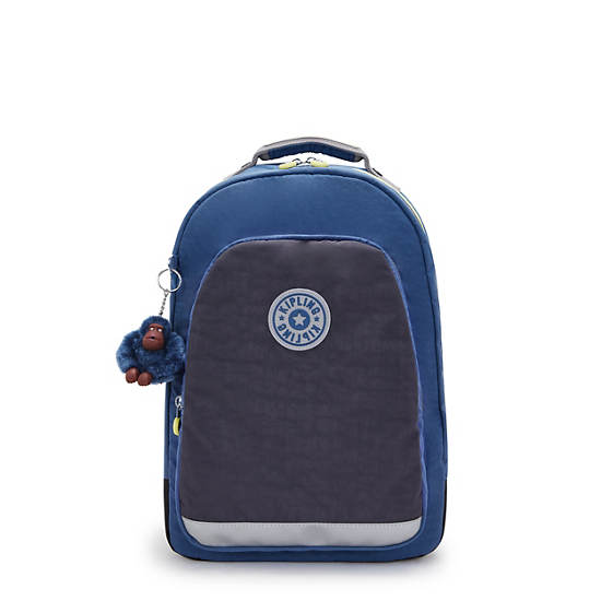 Class Room 17" Laptop Backpack, Fantasy Blue Block, large