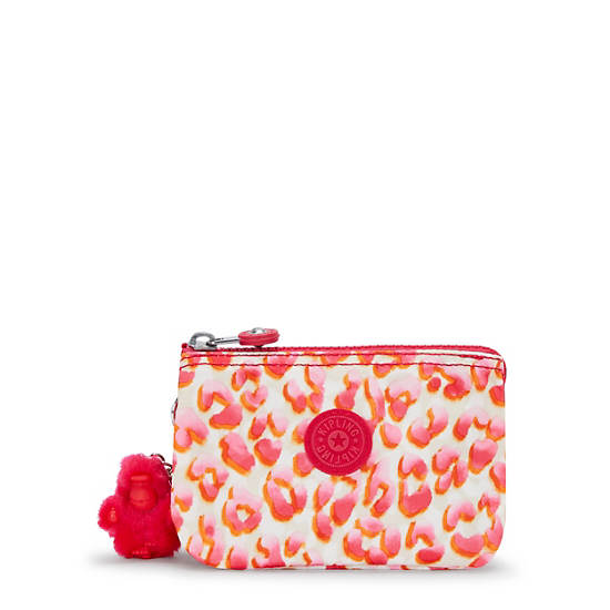 Creativity Small Printed Pouch, Pink Cheetah, large