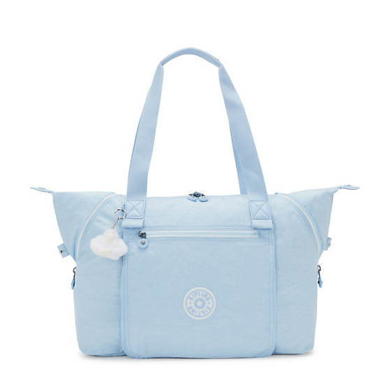 Wellness Art M Tote Bag, Frost Blue, large