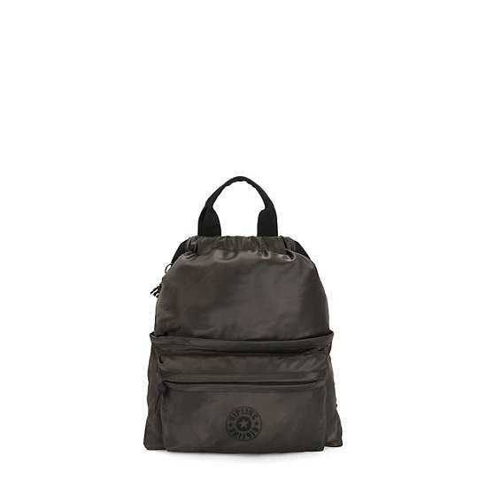 Greti Medium Tote Backpack, True Black Tonal, large