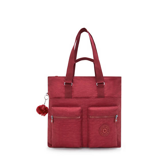 India 16" Laptop Tote Bag, Funky Red, large