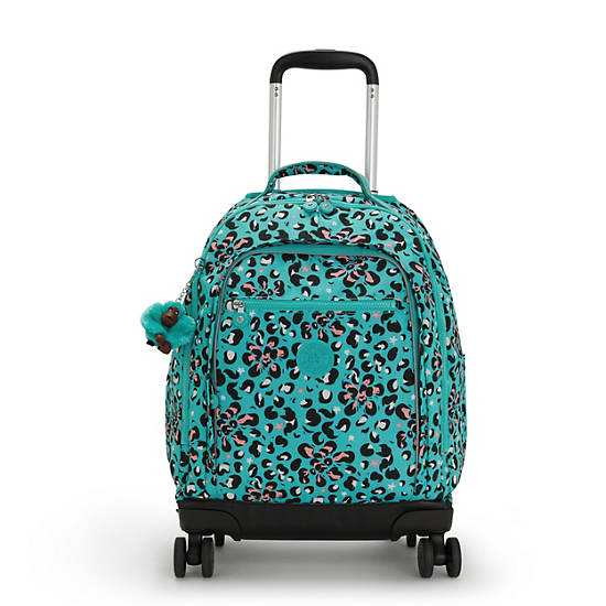 New Zea Printed 15" Laptop Rolling Backpack, Leopard Flower, large