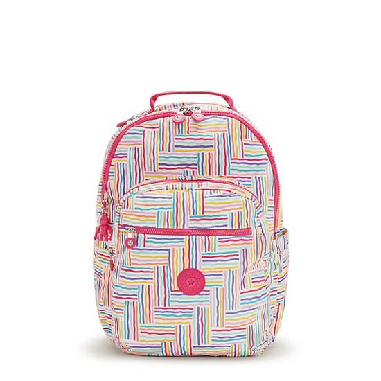 Seoul Large Printed 15" Laptop Backpack, Candy Lines, large