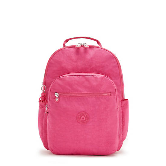 Seoul Large 15" Laptop Backpack, Primrose Pink Satin, large