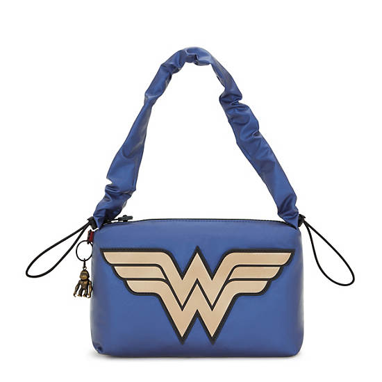 Wonder Woman Eleni Shoulder Bag, Imperial Blue Block, large