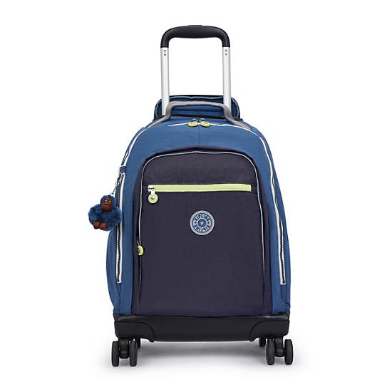 New Zea 15" Laptop Rolling Backpack, Fantasy Blue Block, large
