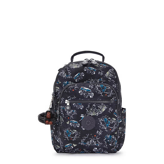Seoul Small Printed Tablet Backpack, Jungle Fun Race, large