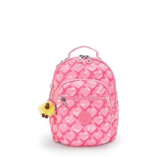 Seoul Small Printed Tablet Backpack, Adorable Hearts, large