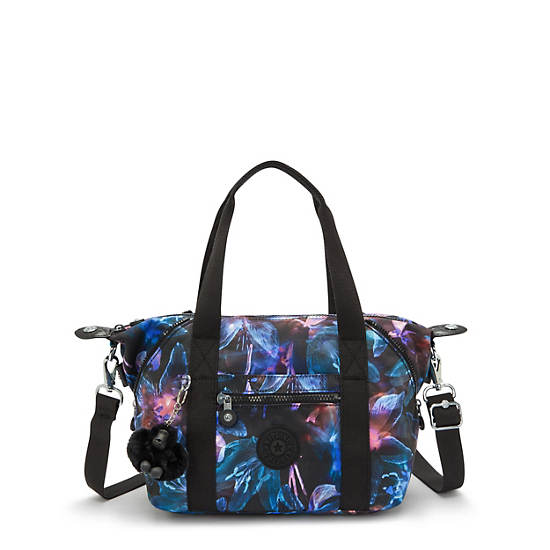 Art Mini Printed Shoulder Bag, Spectral Orchid, large