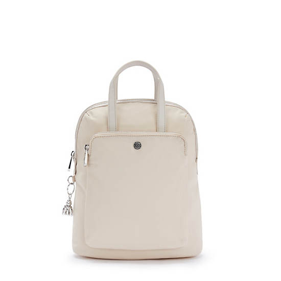 Kazuki Small Convertible Backpack, Light Clay Sand Tonal, large