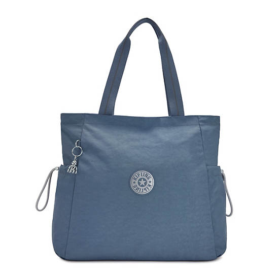 Emeil Tote Bag, Brush Blue M, large
