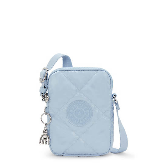 Annet Quilted Crossbody Phone Bag, Glowing Blue Ql, large