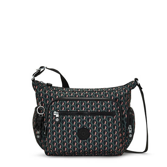 Gabbie Small Printed Crossbody Bag, 3D K Print, large Gabbie Small Printed Crossbody Bag, 3D K Print, large