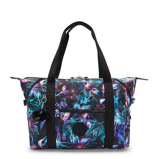 Art Medium Printed Tote Bag, Spectral Orchid, large