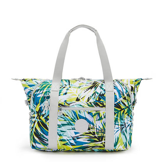 Art Medium Printed Tote Bag, Bright Palm, large