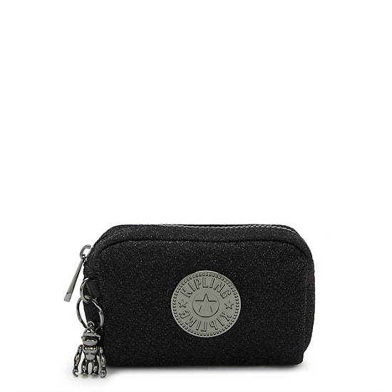 Gleam Small Sparkly Pouch, Going Out Black, large