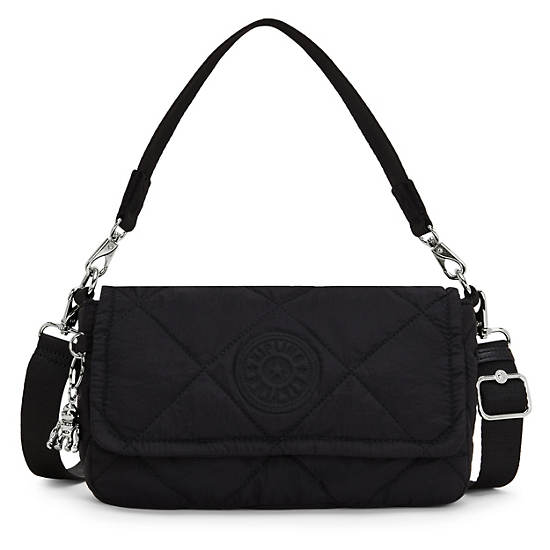 Aras Quilted Shoulder Bag, Cosmic Black Ql, large