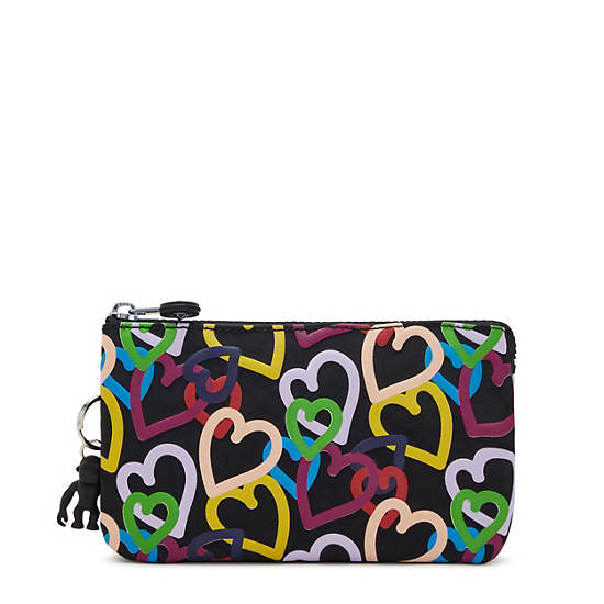 Creativity Large Printed Pouch, Neon Heart, large