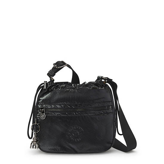 Jamir Lacquard Crossbody Bag, Jet Black Glam, large