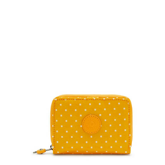 Money Love Printed Small Wallet, Soft Dot Yellow, large
