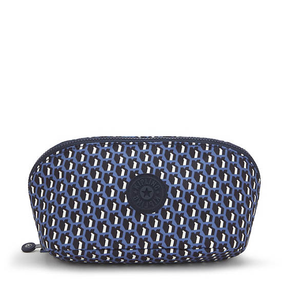 Mirko Medium Printed Toiletry Bag, 3D K Blue, large