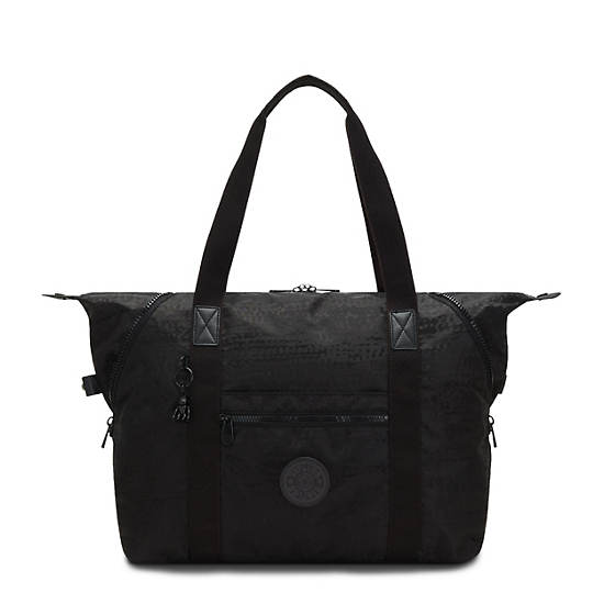 Art Medium Tote Bag, Urban Black Jacquard, large