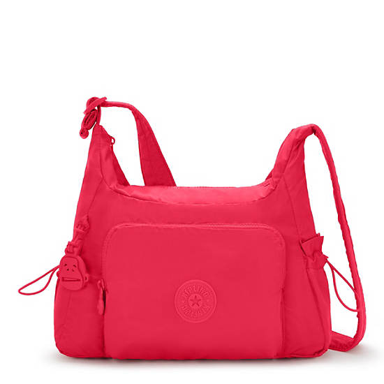 Gabb Small Smooth Satin Crossbody Bag, Simply Fucshia, large