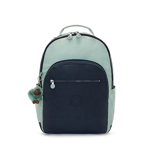 Seoul Extra Large 17" Laptop Backpack, Sea Green Bl, large