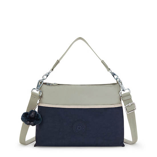 Hadia Shoulder Bag, Blue Block F24, large