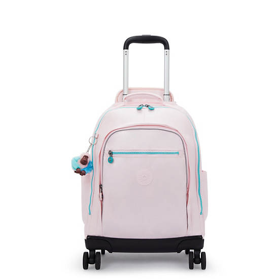New Zea Metallic 15" Laptop Rolling Backpack, Sea Pink Metallic, large