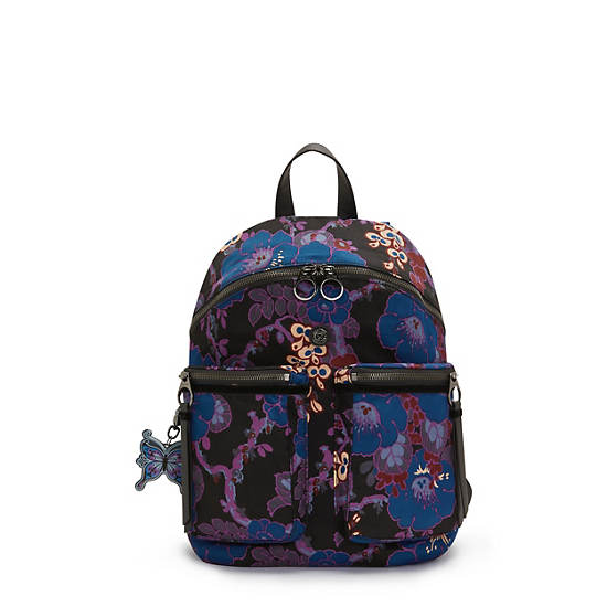 Kezia Anna Sui Medium Backpack, Black Camo Embossed, large