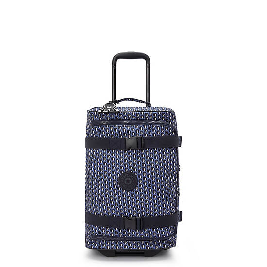 Aviana Small Printed Rolling Carry-On Duffle Bag, 3D K Blue, large