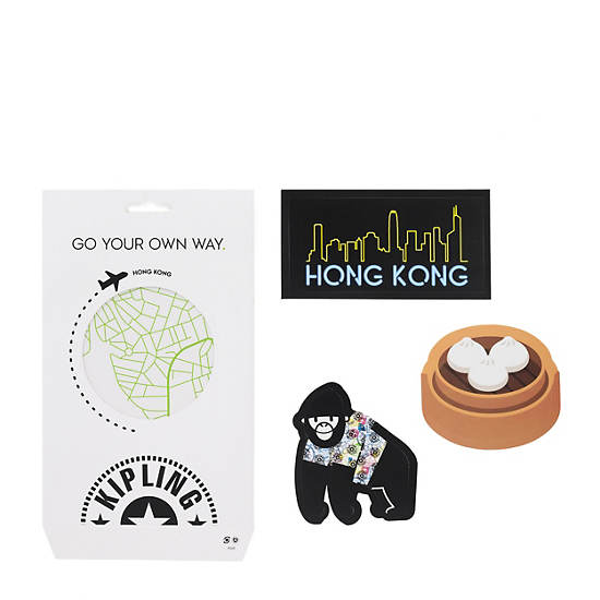 Hong Kong Luggage Sticker Set, Multi, large