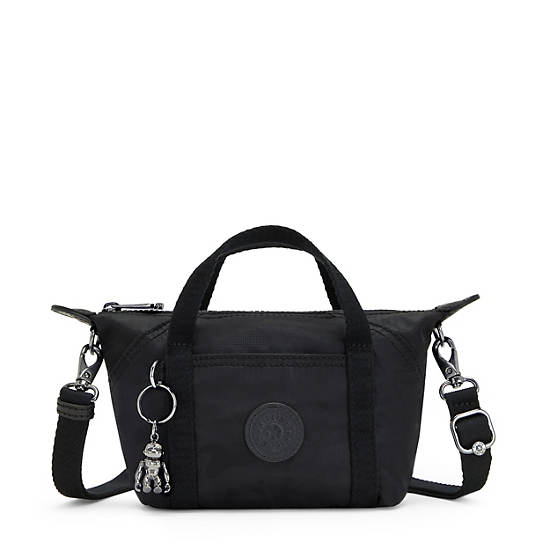 Art Compact Crossbody Bag, Black Camo Embossed, large