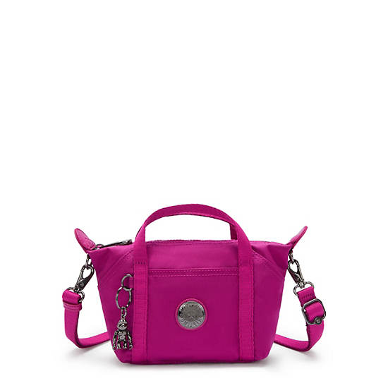 Art Compact Crossbody Bag, Fuchsia Night, large