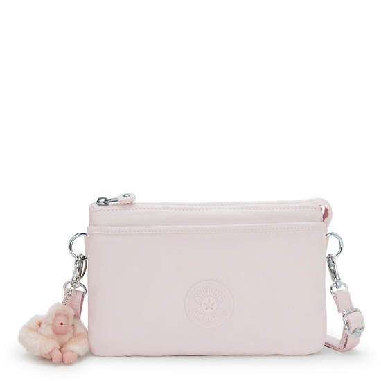 Riri Metallic Crossbody Bag, Pink Shine, large