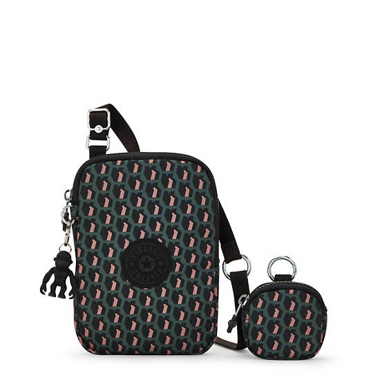 Elvin Printed Crossbody Phone Bag, 3D K Print, large Elvin Printed Crossbody Phone Bag, 3D K Print, large