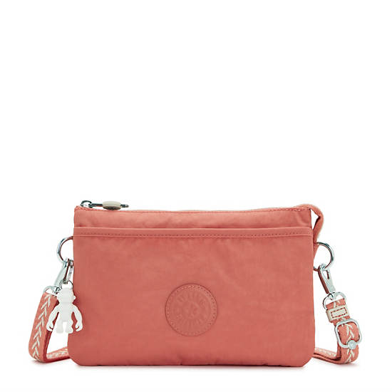 Riri Crossbody Bag, Pink Mermaid Embossed, large Riri Crossbody Bag, Pink Mermaid Embossed, large