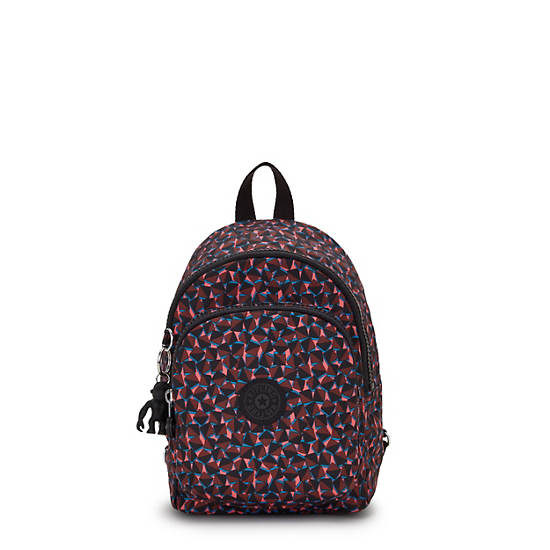 New Delia Compact Printed Backpack, Happy Squares, large