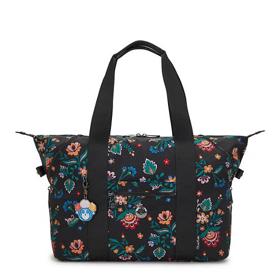 Frida Kahlo Art Medium Tote Bag, FK Floral, large