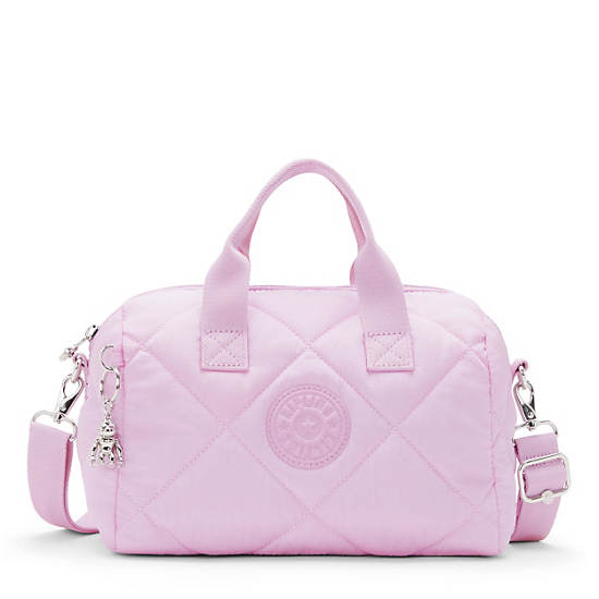 Bina Medium Quilted Shoulder Bag, Blooming Pink, large