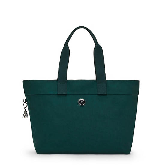 Colissa Tote Bag, Deepest Emerald, large
