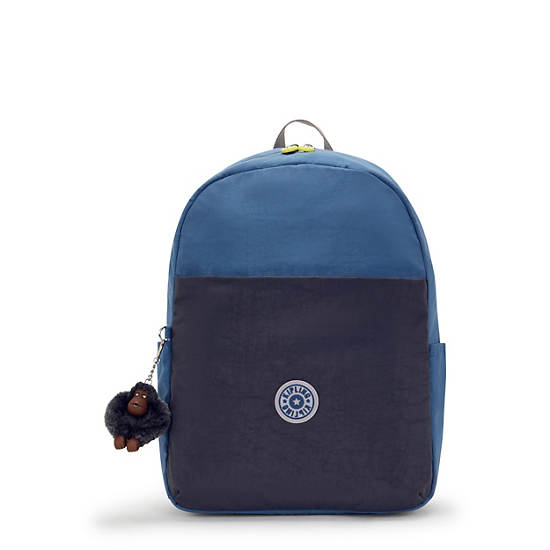 Haydar 15" Laptop Backpack, Fantasy Blue Block, large