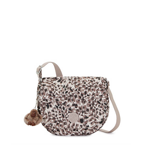Lucasta Printed Crossbody Bag, Leopard Feathers, large