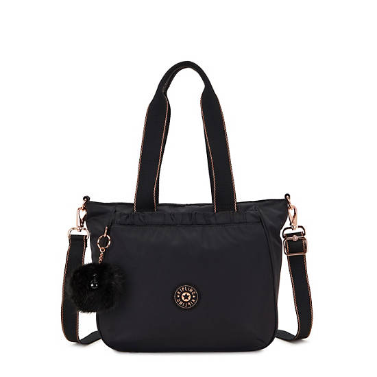 Karumi Tote Bag, Black Sateen, large Karumi Tote Bag, Black Sateen, large