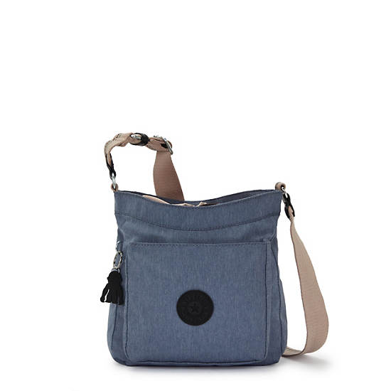 Fifer Crossbody Bag, Perri Blue Woven, large Fifer Crossbody Bag, Perri Blue Woven, large