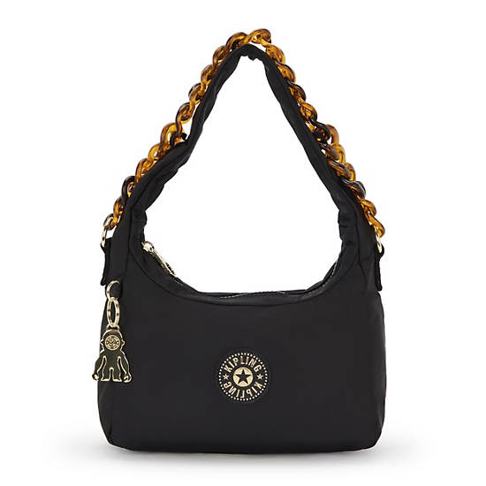 Kelsey Tortoise Chain Shoulder Bag, Charcoal Chain, large