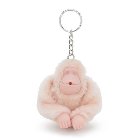 Sven Monkey Keychain, Pink Shine, large