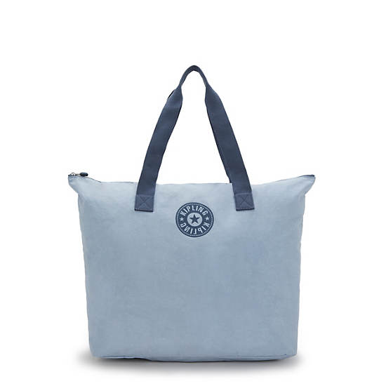 Davian Packable Tote Bag, Cozy Blue, large